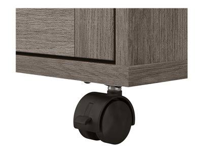 Farmhouse Writing Desk with 2 Drawer Mobile File Cabinet - Restored Gray K31920