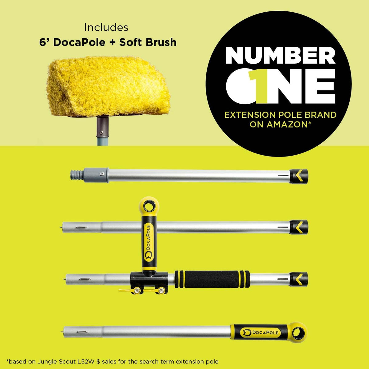 6-24 Foot Soft Bristle Car Wash Brush and Extension Pole T247