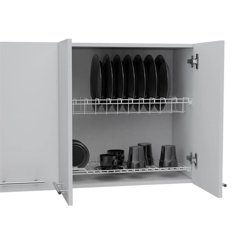 White Four-Door Wall Cabinet O1382