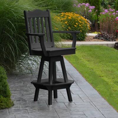 Black Swivel Patio Bar Stool P293