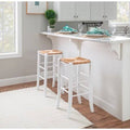 White Bar Stool, Set of 2 B518