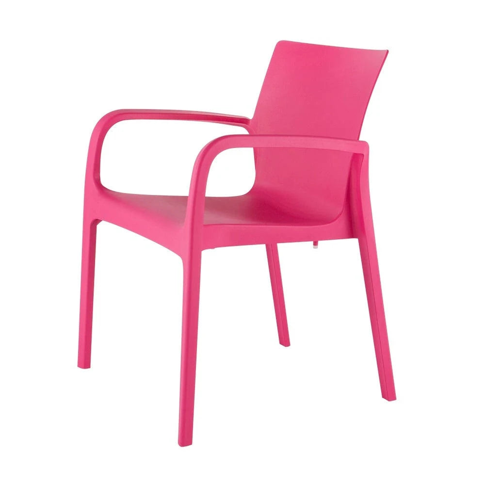 Red Stackable Dining Armchair, Set of 2 T595