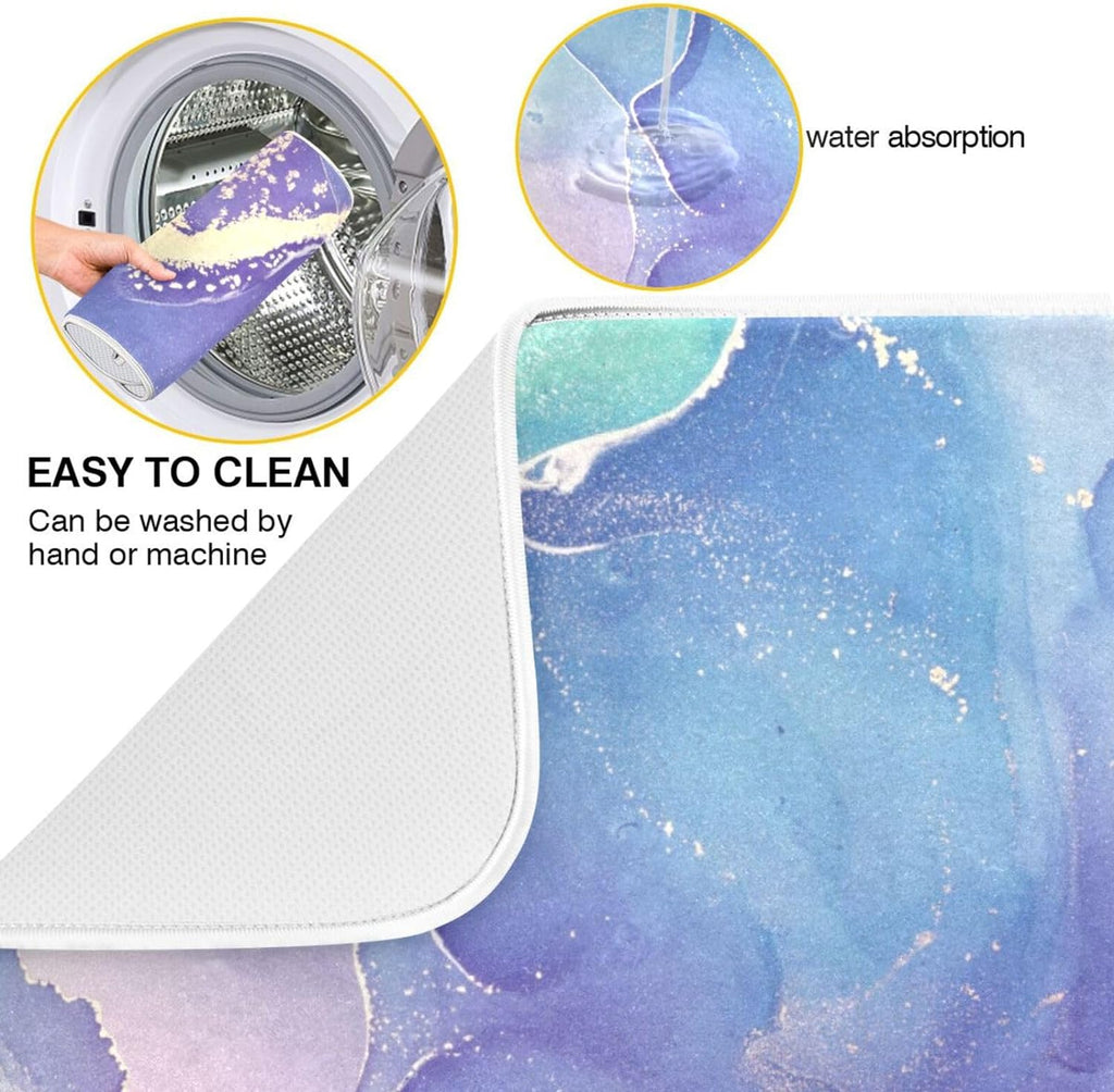Marble Texture Dish Drying Mat 16x18Inch P8374