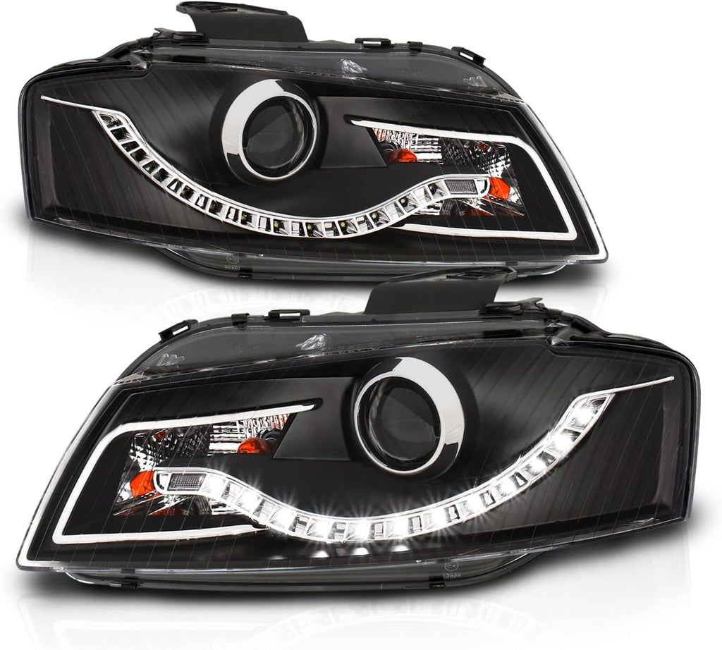 Black R8 LED Style Projector Headlights for Audi A3 G5043