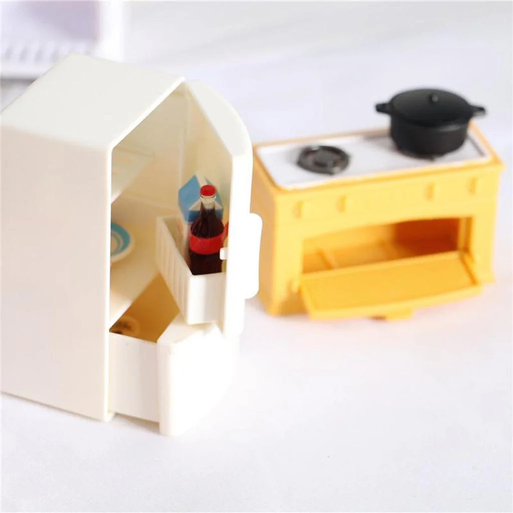 2x 1/12 Scale Dollhouse Miniature Kitchen Cooker Furniture Set D35262