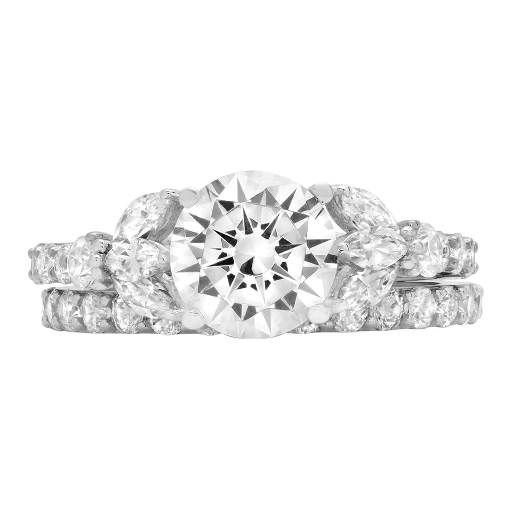 18K White Gold Diamond Engagement Ring Y970