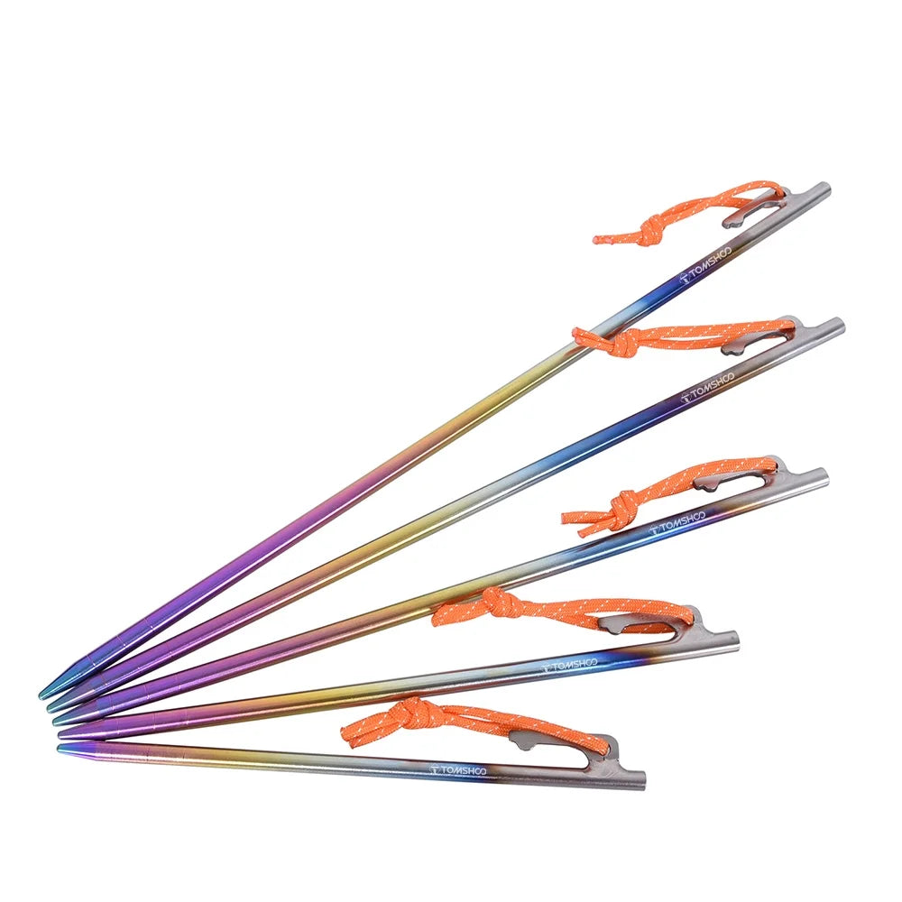 Titanium Alloy Tent Stake with Ground Plug Nail J312