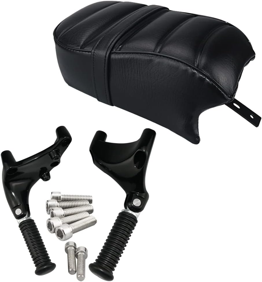 Passenger Pillion Seat with Passenger Footpeg Mount Kit for Sportster Iron 883 XL883N Models X46717