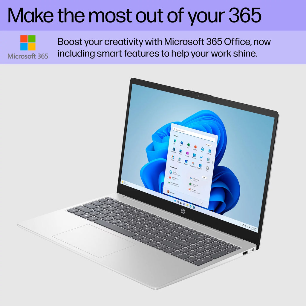 15.6" Laptop, Intel Processor N200, 4GB RAM, 128GB UFS, Natural Silver, Windows 11 Home T934465