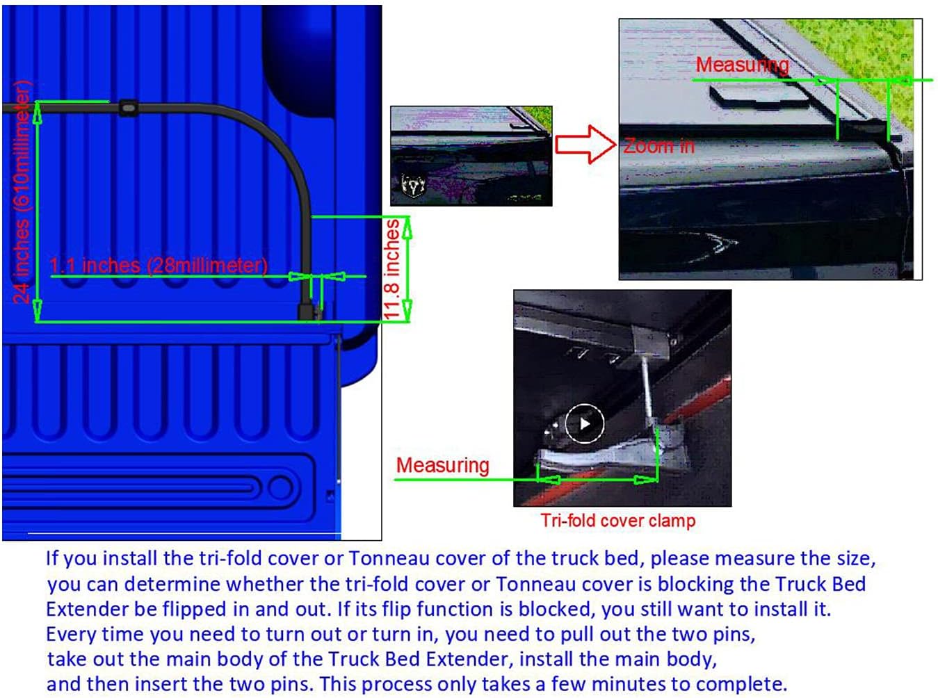 Truck Bed Extender for Dodge Ram Pickup Trucks S53768