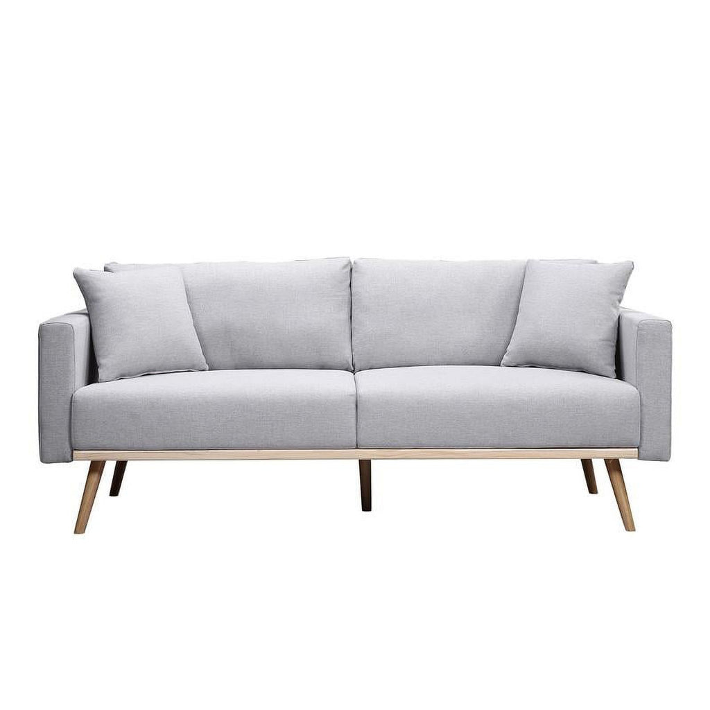 Light Gray Fabric Sofa Loveseat Set with USB Ports W629173