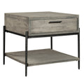 Gray End Table with Drawer L503023