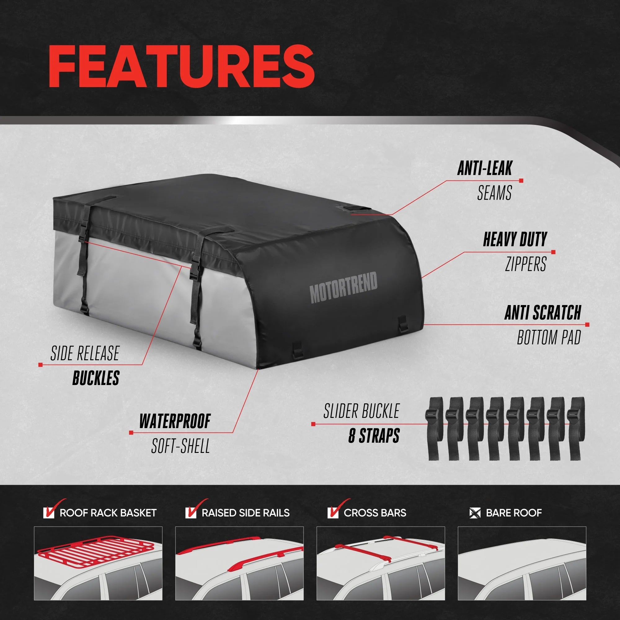 Rooftop Cargo Carrier Bag, Heavy Duty, Waterproof D59870