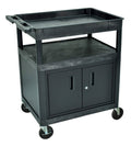 Black 3 Shelf Tub Cart with Cabinet N253977