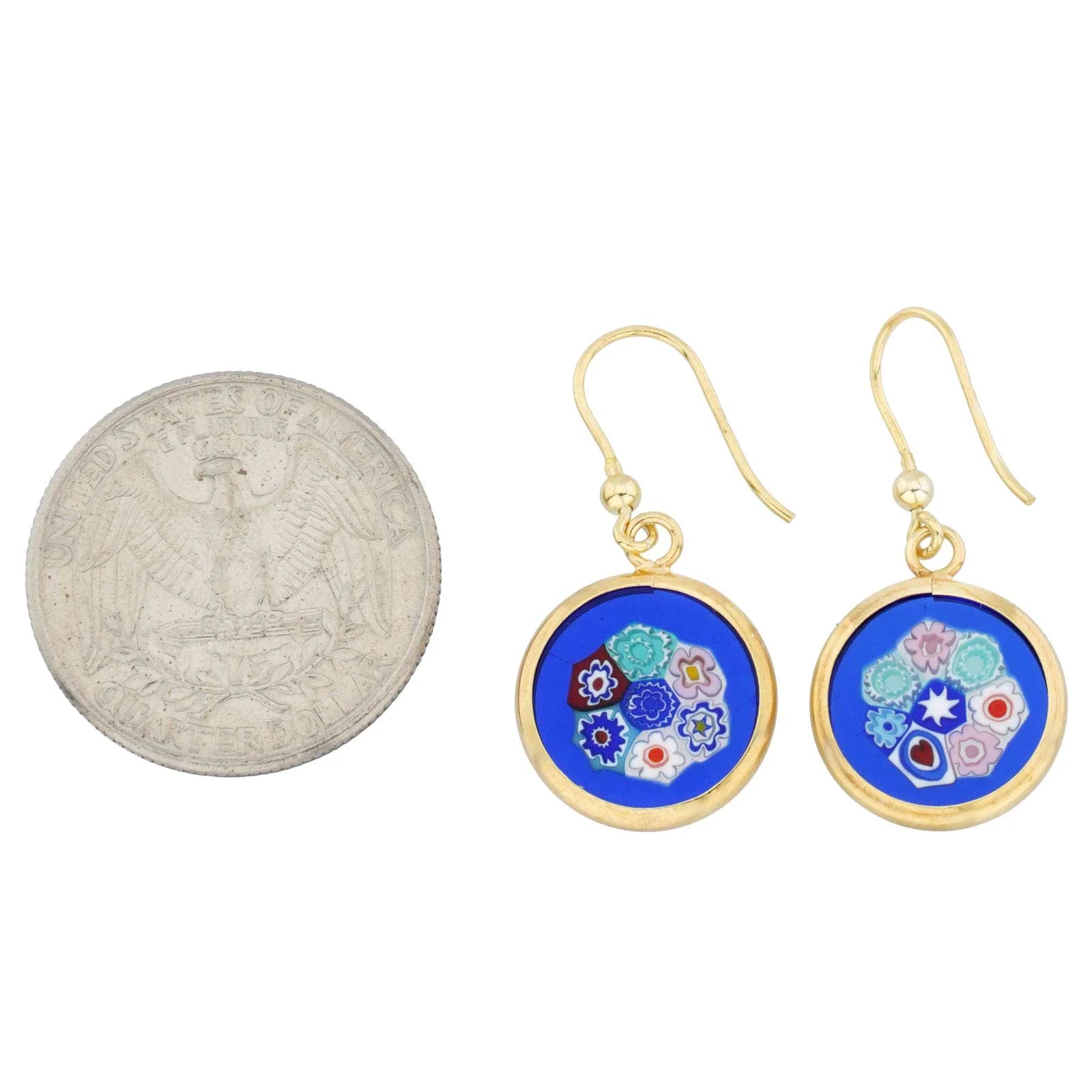 Gold Murano Glass Dangle Earrings M808160