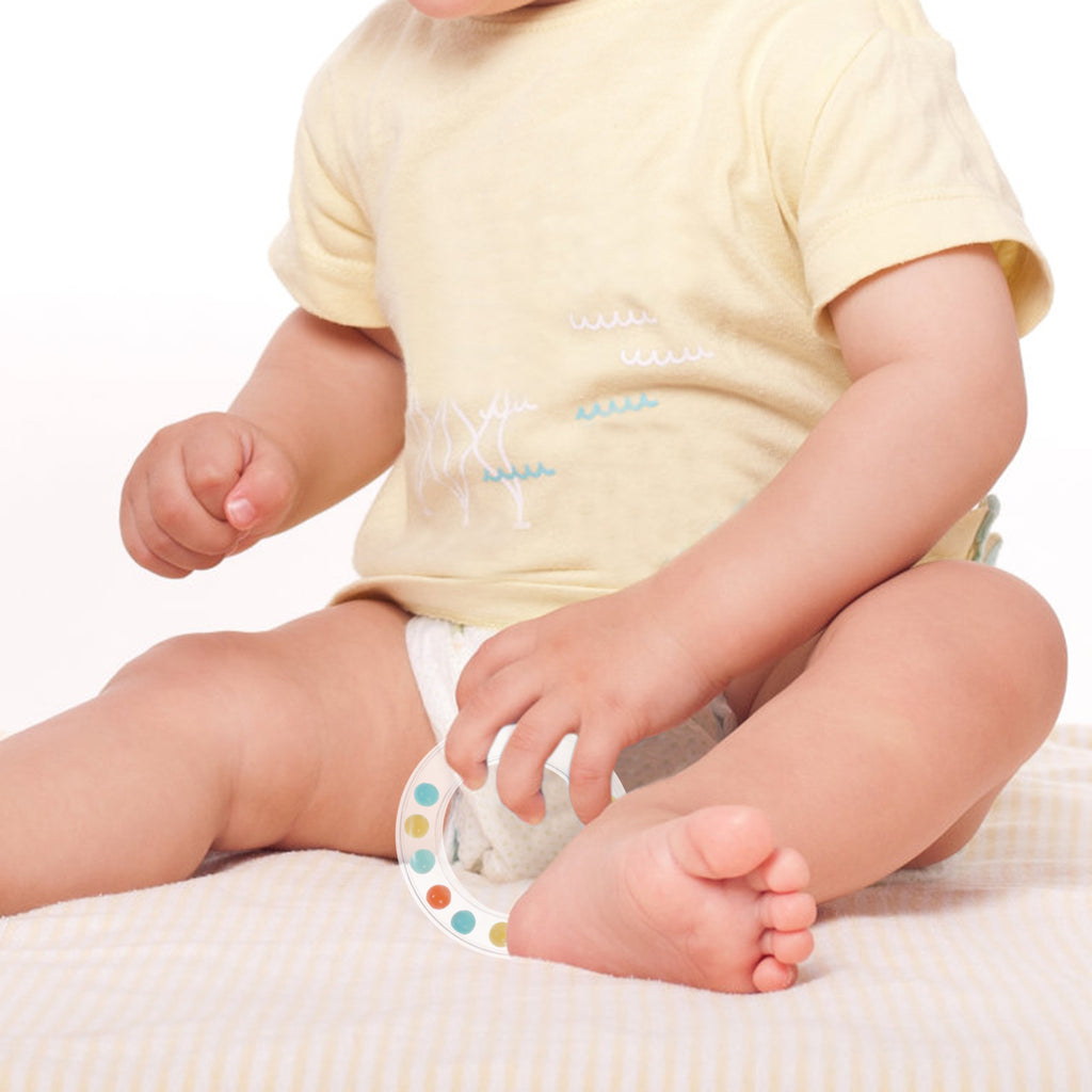 Transparent Circle Rattle Newborn Toys Plastic F2605