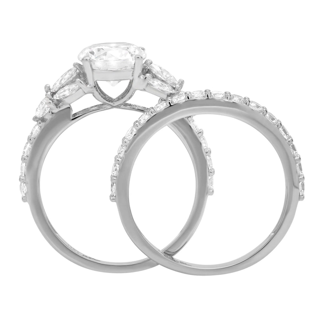 18K White Gold Diamond Engagement Ring Y970