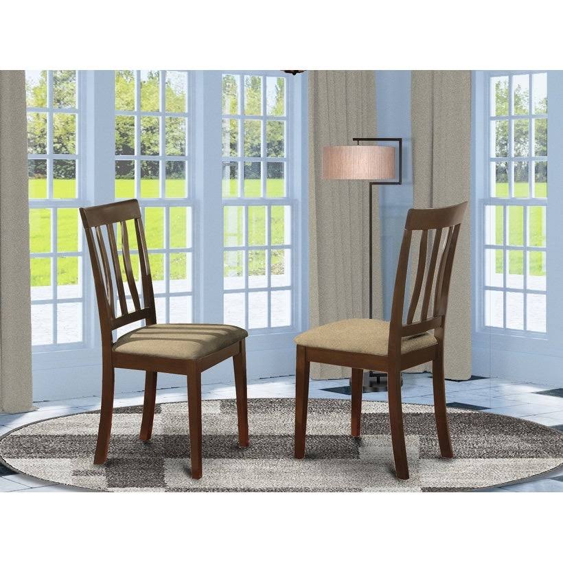 Antique Faux Leather Dining Chair Set of 2 G868