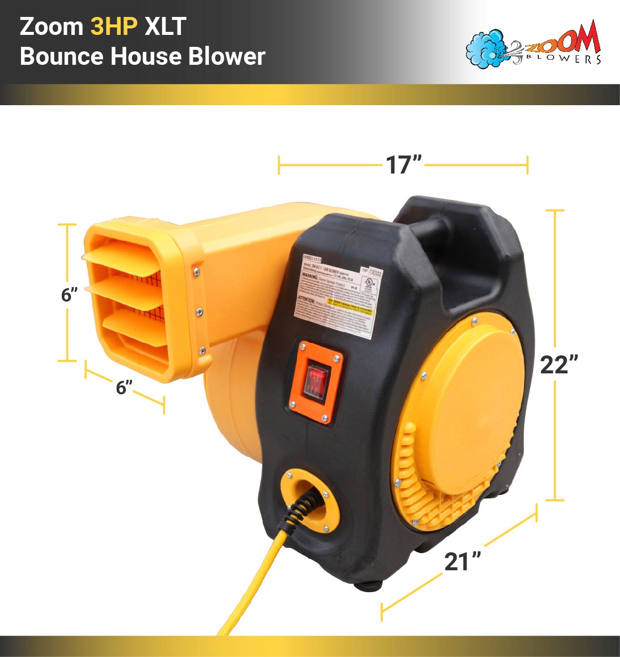 Commercial 3 HP Inflatable Bounce House Blower Q555191