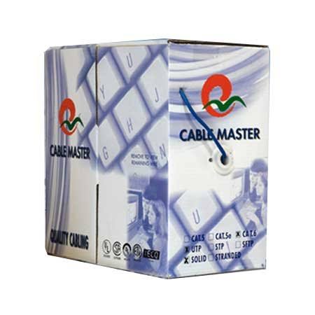 1000ft Cat6 500MHz UTP Solid 24 AWG Bulk Cable Blue I292