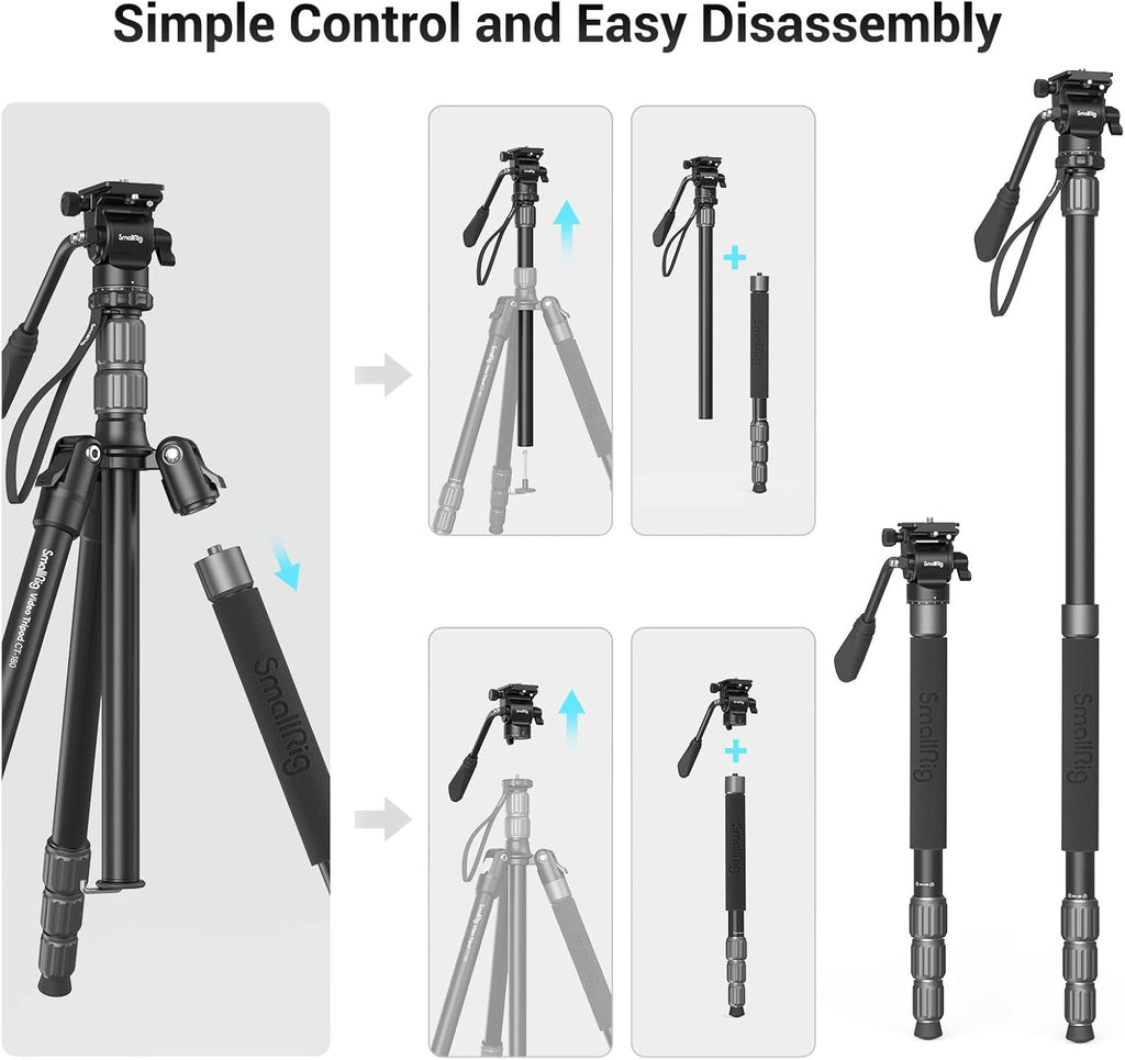 71" Aluminum Video Tripod with Fluid Head R627