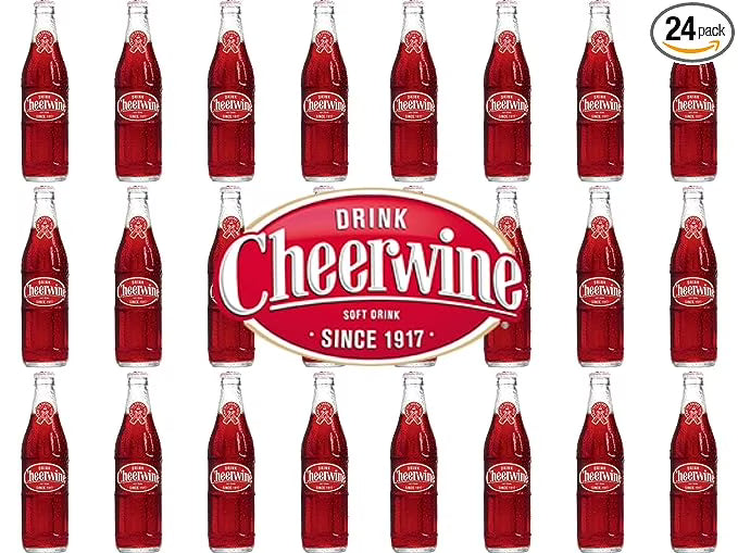 24 Pack 12 oz Glass Bottles Cherry Soda W717