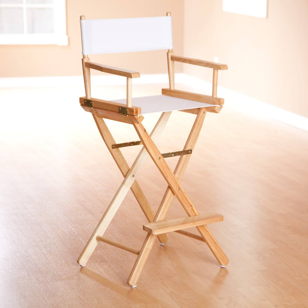 Natural Frame Orange Canvas Director's Chair E75868