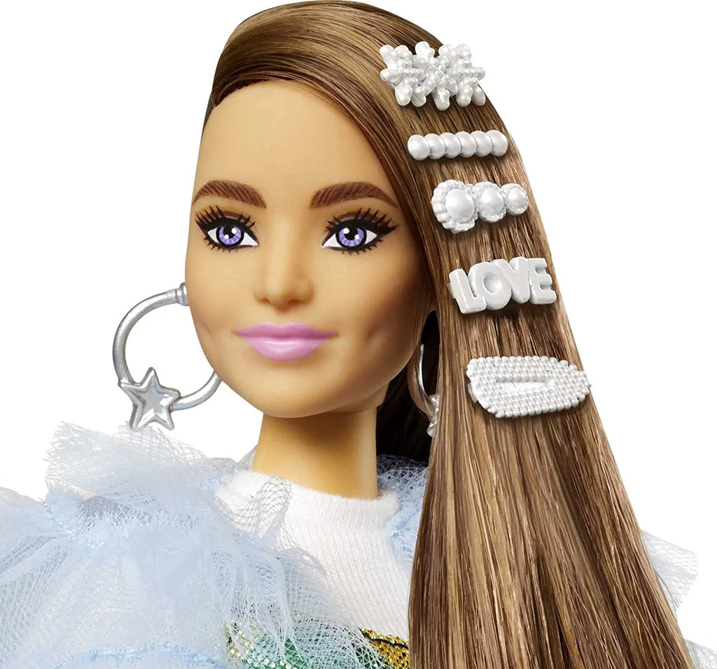 Barbie Extra Doll with Long Brunette Hair and Pet Crocodile C97190