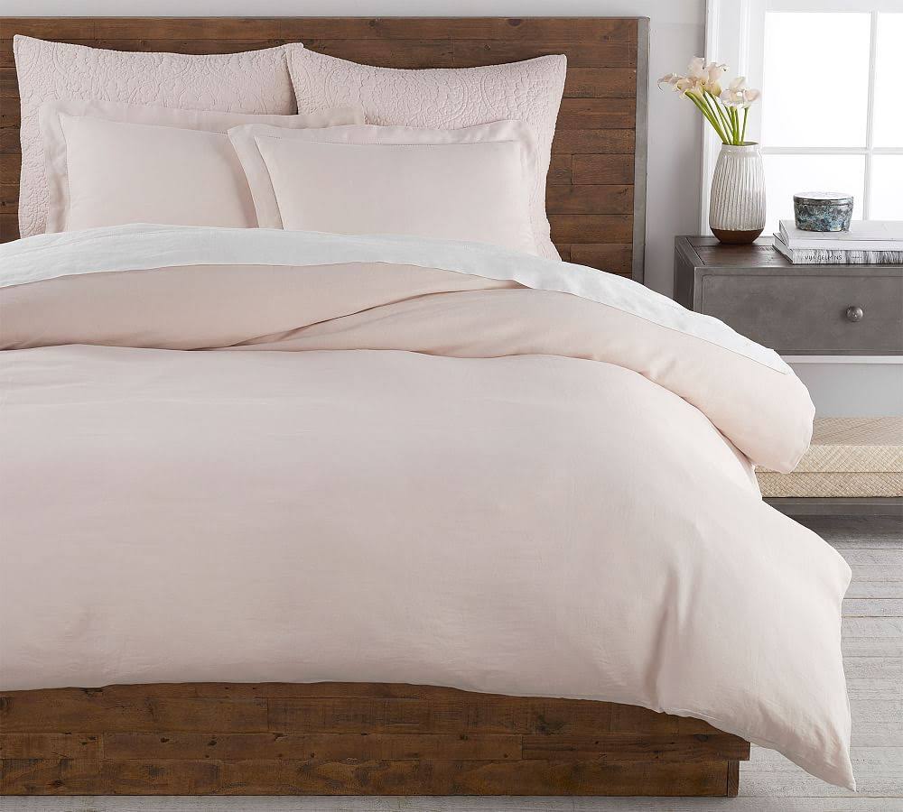Soft Rose Belgian Flax Linen Duvet Cover H2367