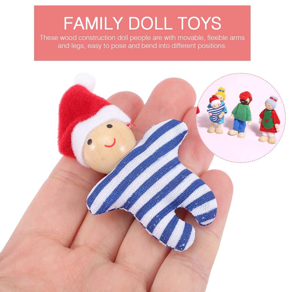 28 pcs Wooden Doll Playset M823713