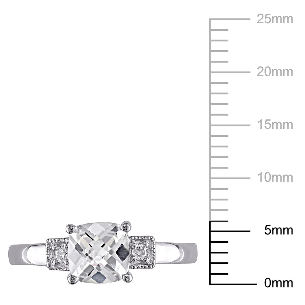 10kt White Gold 3-Stone Engagement Ring D8500