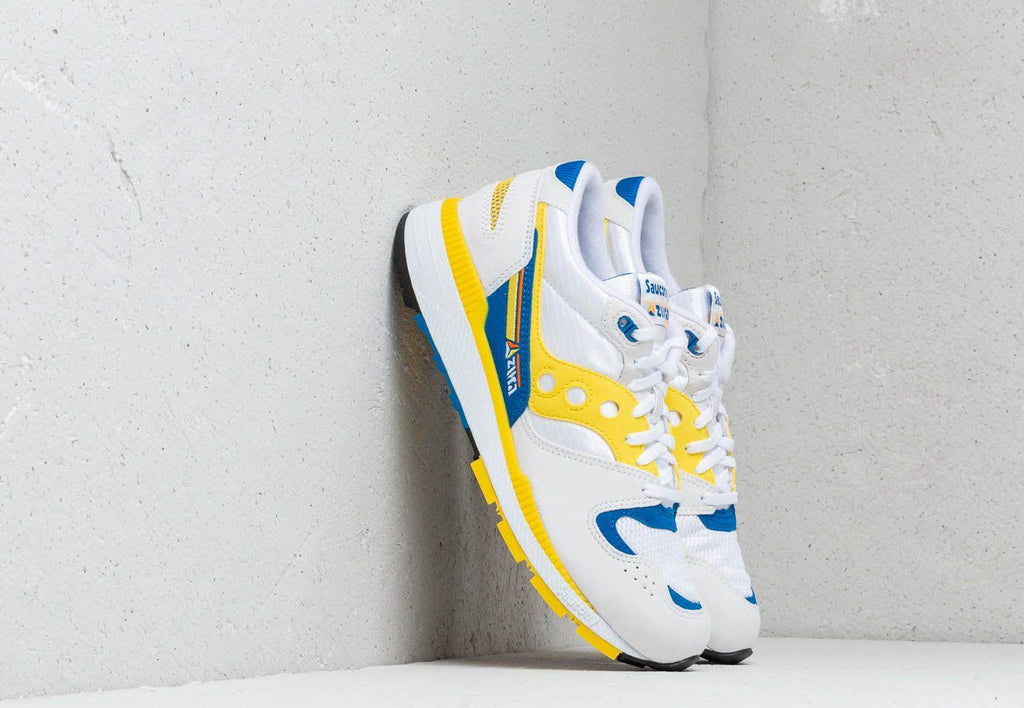 White, Yellow & Blue Saucony Shoes U782