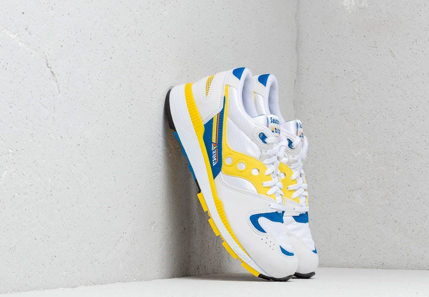 White, Yellow & Blue Saucony Shoes U782