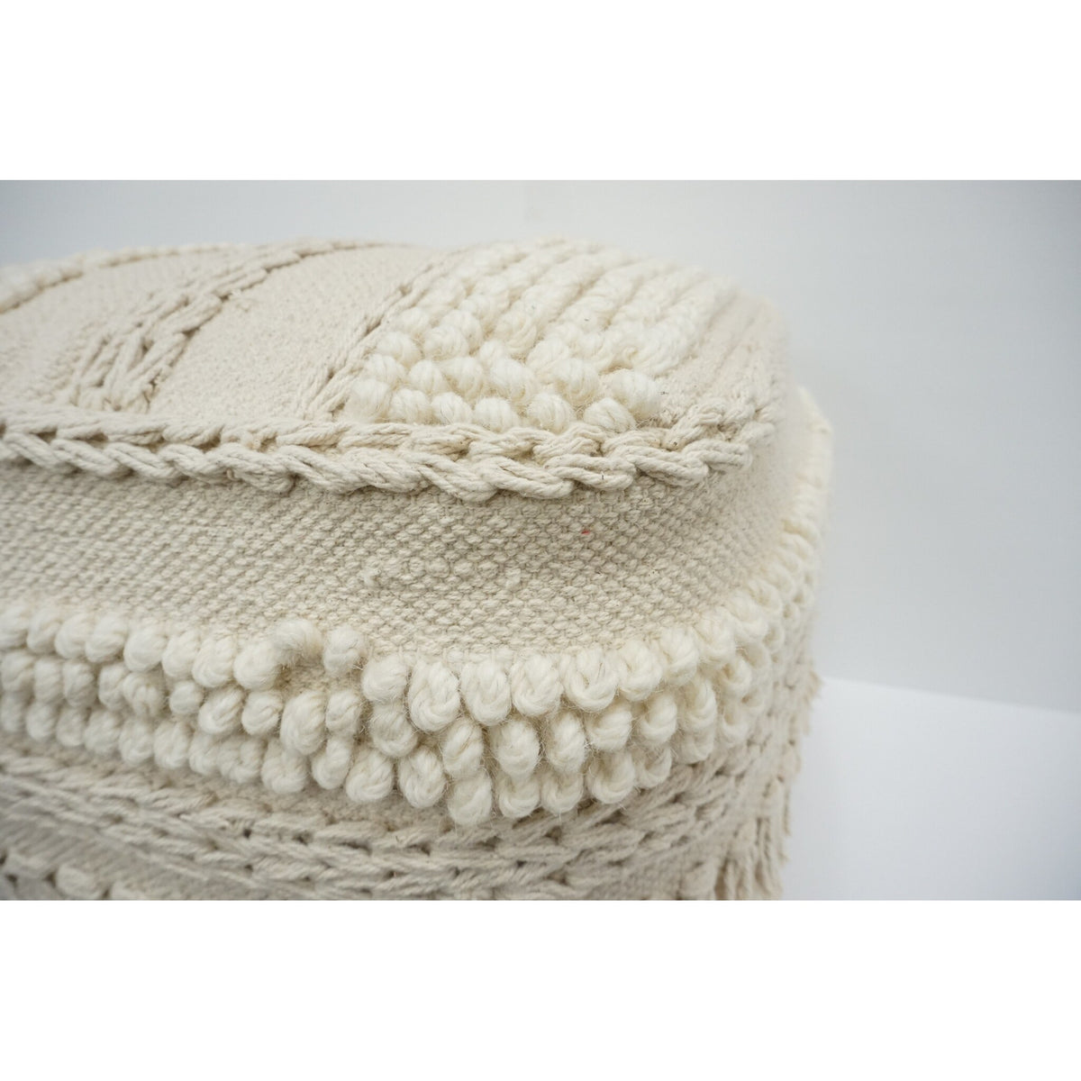 Wool Cotton Pouf O445012