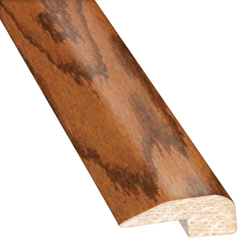 Oak Brushed Antique Brown 0.88 in. Thick x 2 in. Wide x 78 in. Length Hardwood Carpet Reducer E667465