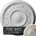 16 1/8x22OD x 3/4x22P Ceiling Medallion, Hand-Painted Pearl White Z545