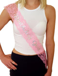 Pink Lace Birthday Sash L278753