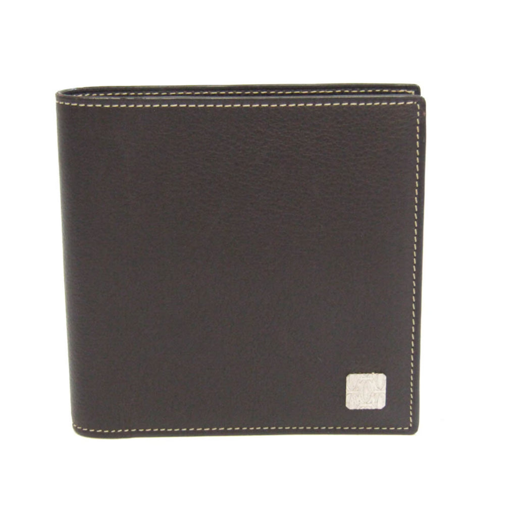 Dark Brown Leather Bi-Fold Wallet F561