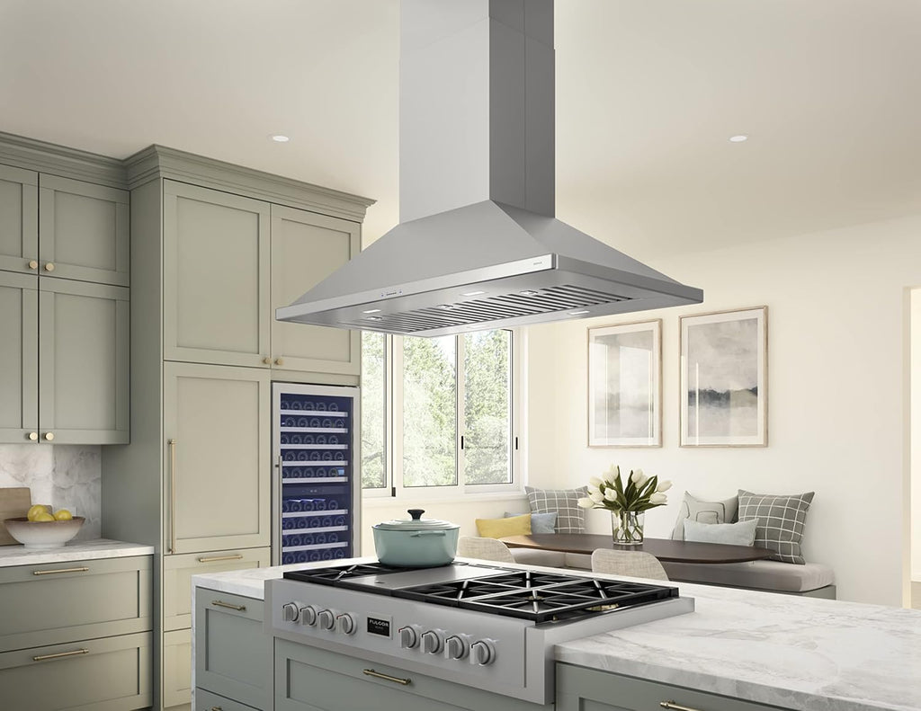 42 Inch Wide Island Range Hood Stainless Steel T992
