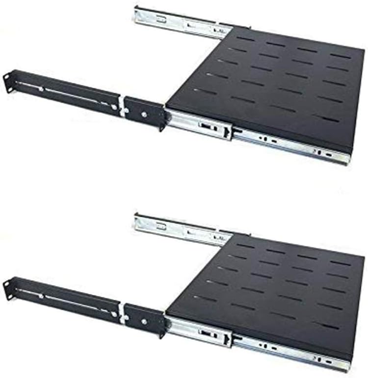 250mm 1U Heavy Duty Steel Sliding Shelf 2 Pack K41605