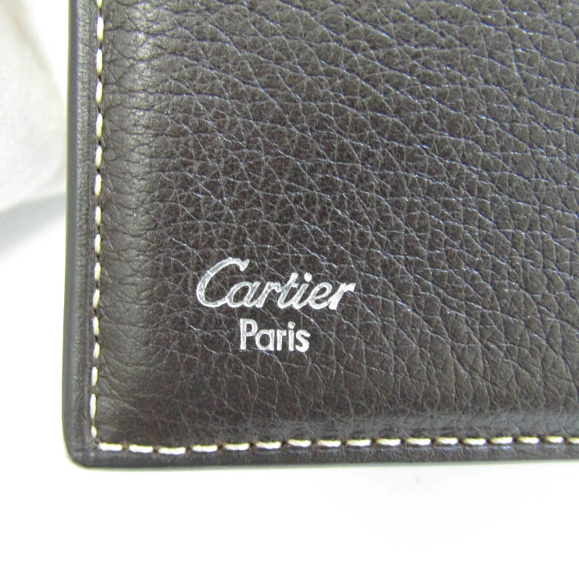 Dark Brown Leather Bi-Fold Wallet F561