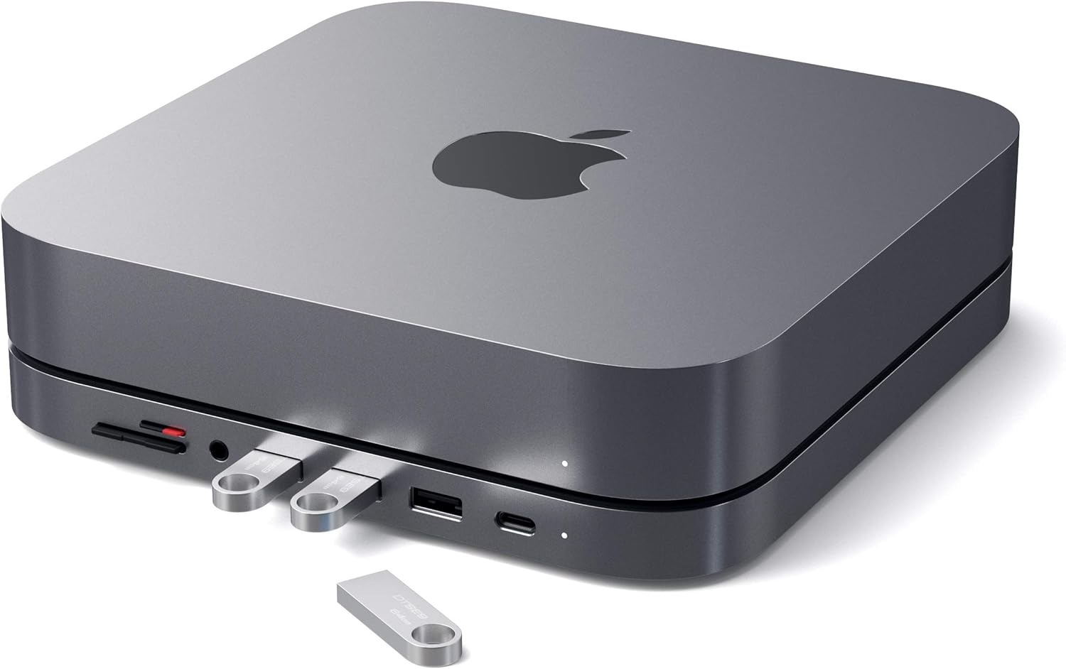 Type-C Aluminum Stand & Hub with USB-C Data Port, Micro/SD Card Readers, USB 3.0 & Headphone Jack Port V178349
