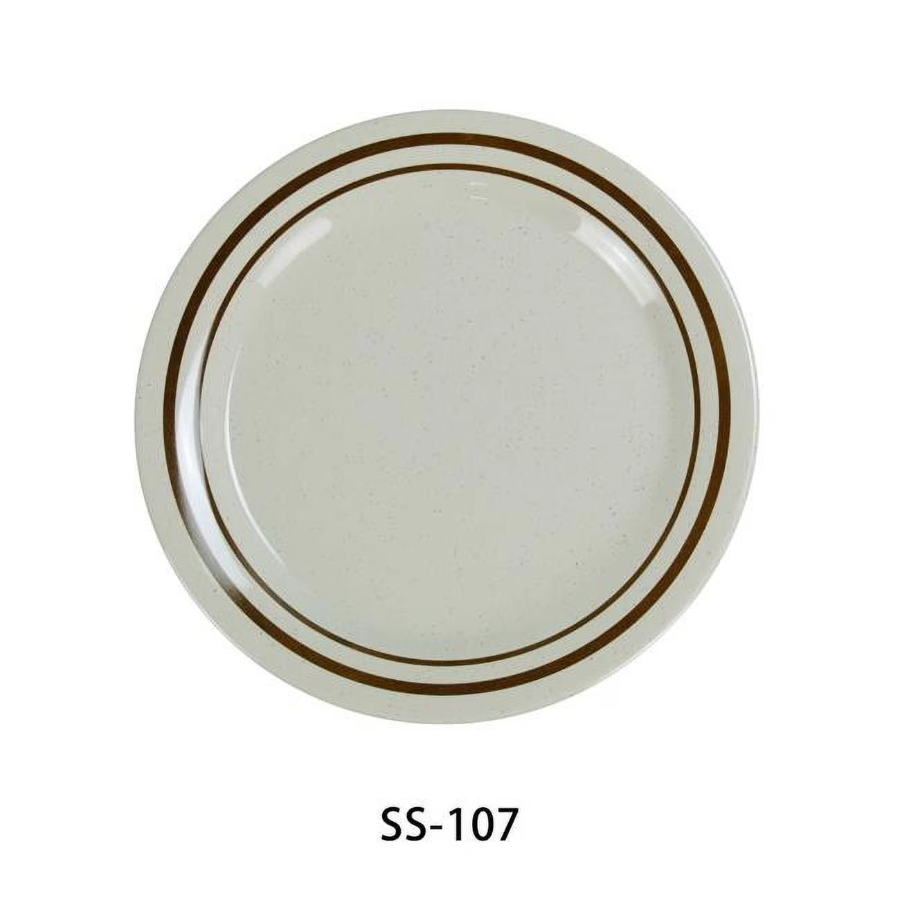 Sesame Round Dinner Plate, 7.25" Diameter, Melamine, Pack of 48 T97449