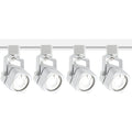 4-Light White Square LED Track Kit with Floating Canopy B47145