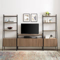 3-Piece Ladder Storage Entertainment Wall - Mocha S929