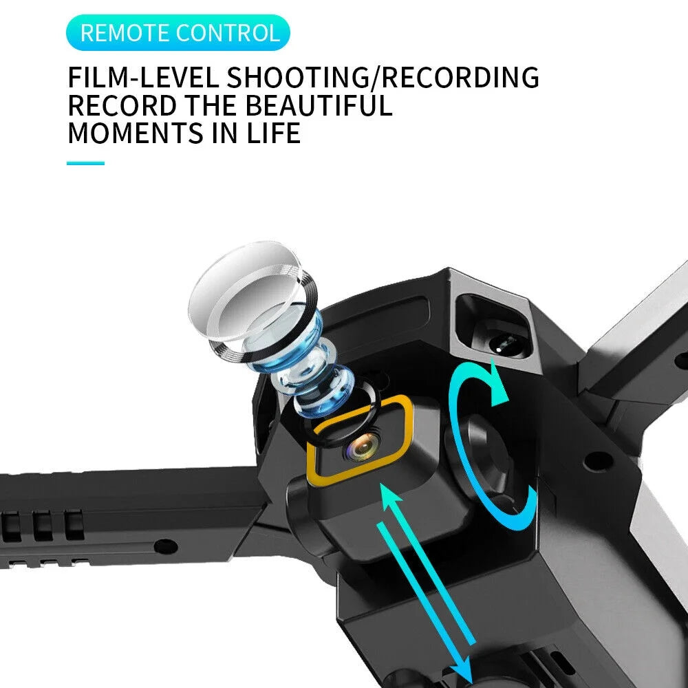 4K HD Dual Camera FPV Foldable Quadcopter with 3 Battery E929157