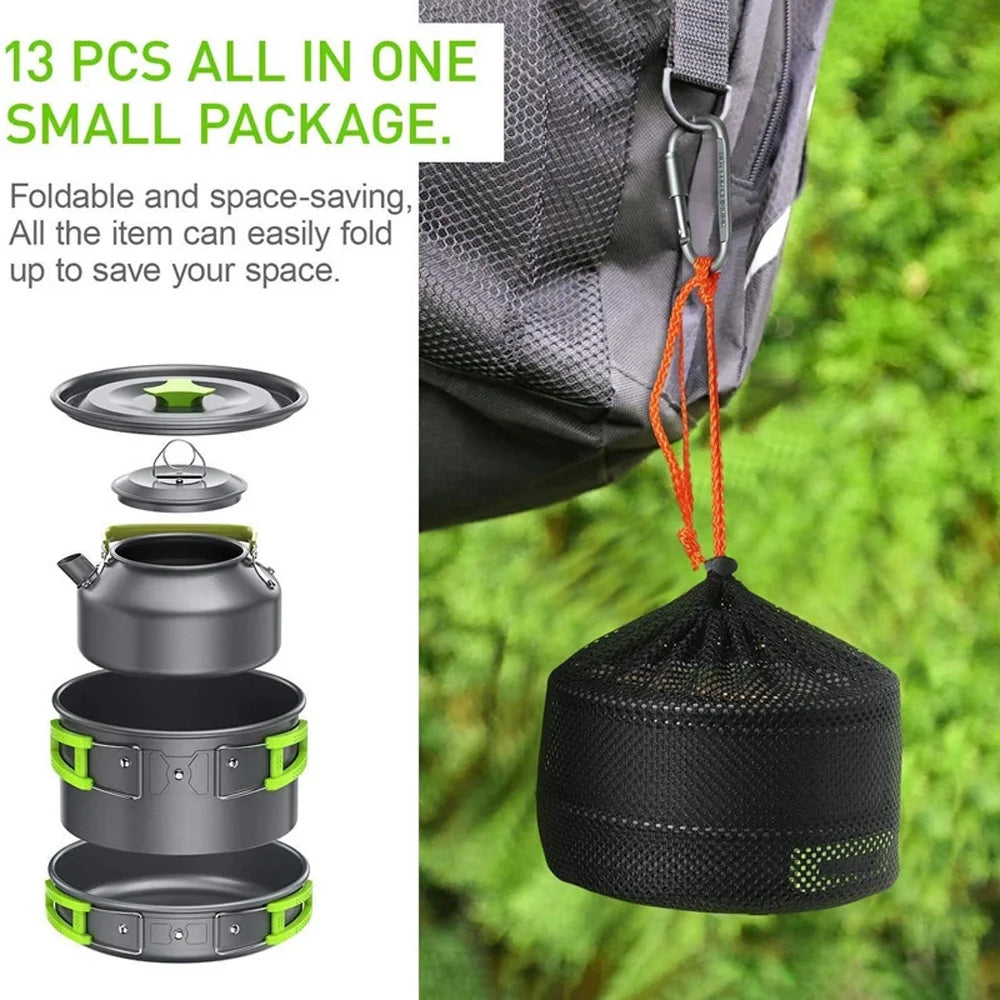 Camping Cookware Set with Pot and Frying Pan B46029