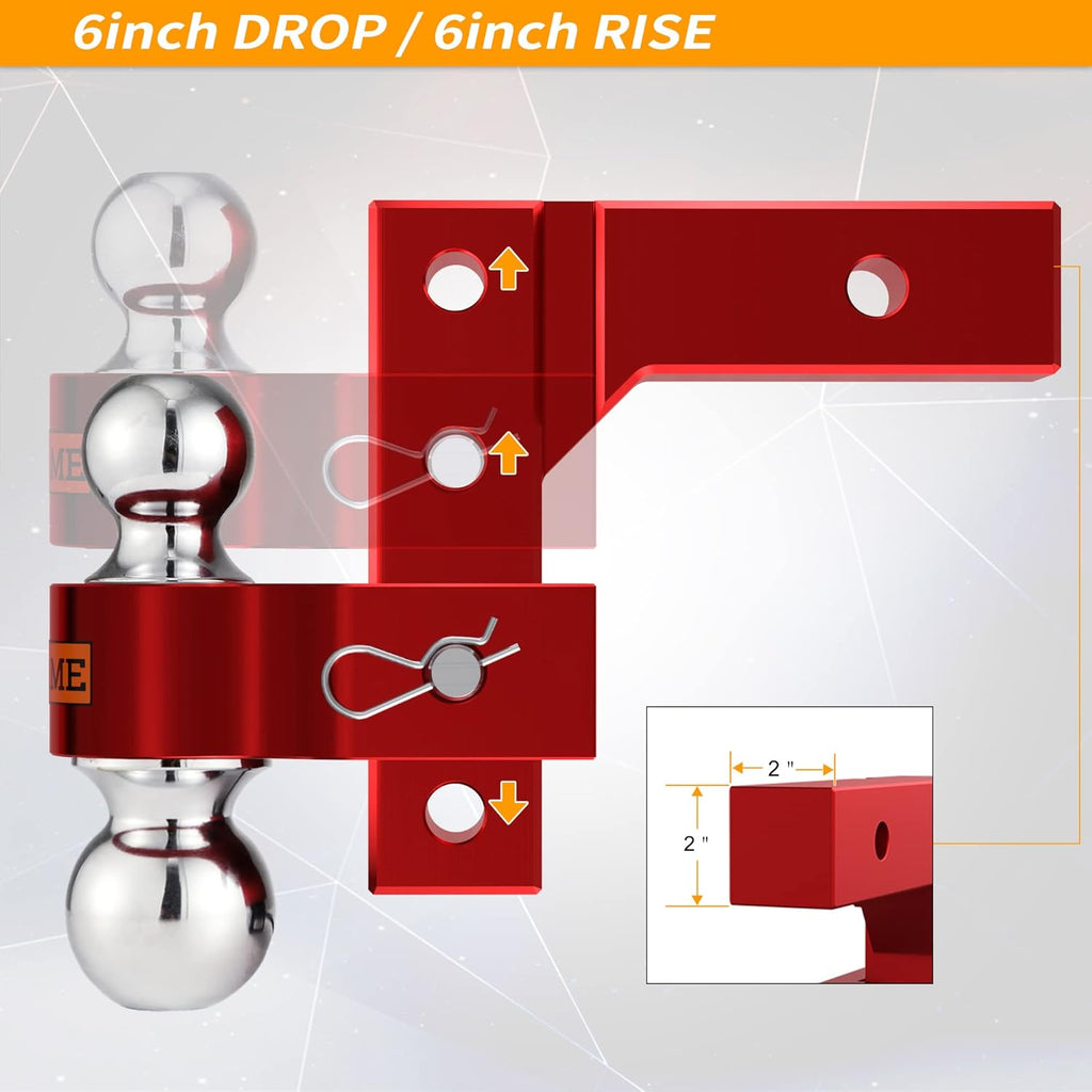 Adjustable Aluminum Trailer Hitch with Double Stainless Steel Pins V5778