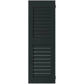 2-Pack 12-in W x 60-in H Black Forest Green Louvered Wood Exterior Shutters Q12041