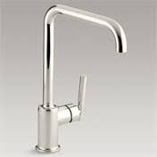 Polished Nickel Single Handle Swing Spout Kitchen Faucet D94205